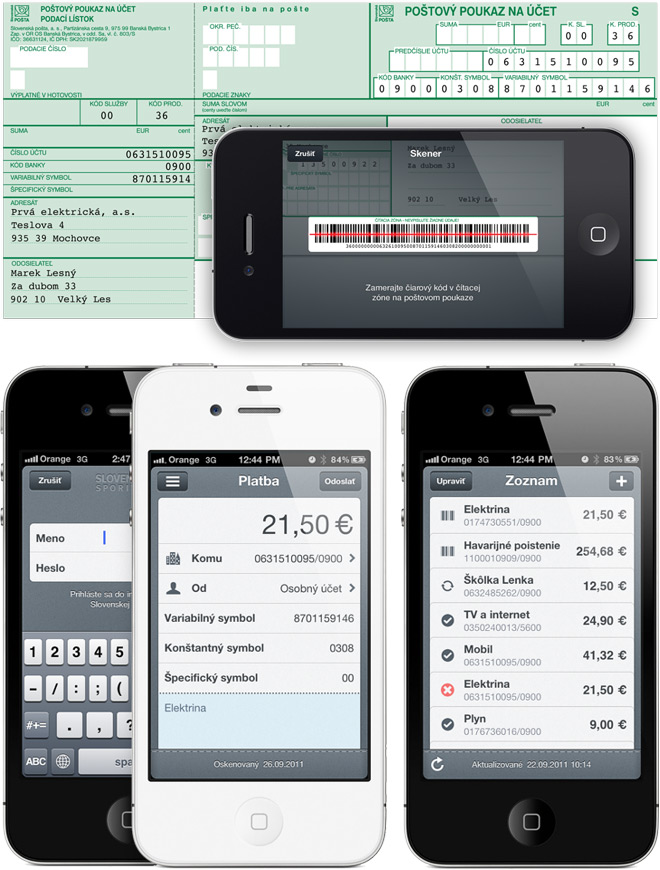 Slovenská sporiteľňa Skener pre iPhone