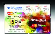 Bezkontaktná platobná karta Volksbank WAU CARD MasterCard PayPass